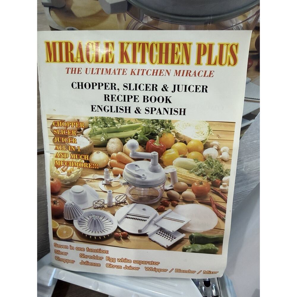 MIRACLE KITCHEN PLUS ULTIMATE KITCHEN TOOL CHOP BLEND SHRED SLICE JUICE MIX WHIP